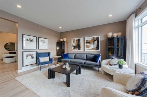 71 Ricardo Ranch Avenue Se, Calgary, AB - Indoor Photo Showing Living Room