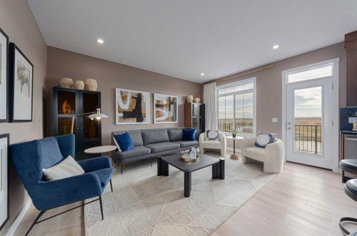 71 Ricardo Ranch Avenue Se, Calgary, AB - Indoor Photo Showing Living Room