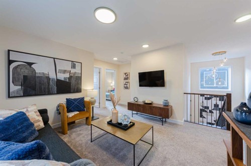 71 Ricardo Ranch Avenue Se, Calgary, AB - Indoor Photo Showing Living Room