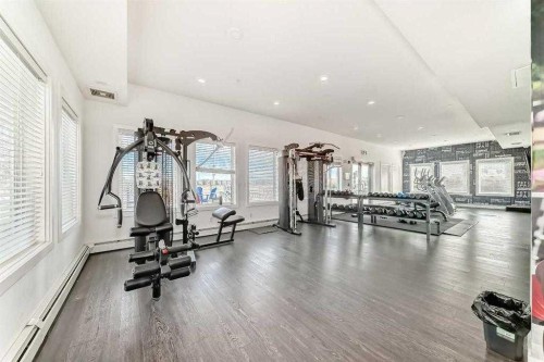 2225-76 Cornerstone Passage Ne, Calgary, AB - Indoor Photo Showing Gym Room
