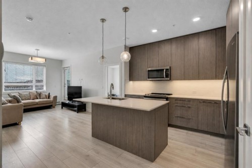 2225-76 Cornerstone Passage Ne, Calgary, AB - Indoor Photo Showing Kitchen With Upgraded Kitchen