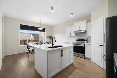 47 Covehaven Mews Ne, Calgary, AB - Indoor Photo Showing Kitchen With Double Sink