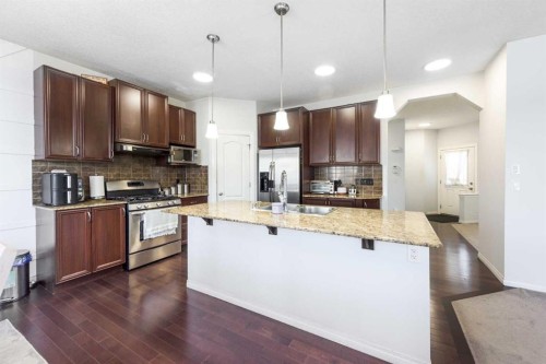 19 Skyview Ranch Crescent Ne, Calgary, AB - Indoor Photo Showing Kitchen With Upgraded Kitchen