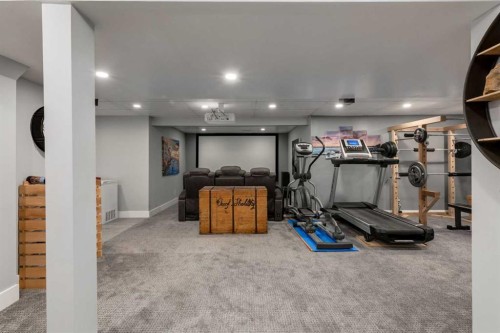 9915 Patton Road Sw, Calgary, AB - Indoor Photo Showing Gym Room