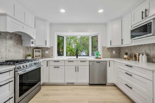 235 Lake Rosen Crescent Se, Calgary, AB - Indoor Photo Showing Kitchen With Stainless Steel Kitchen With Upgraded Kitchen