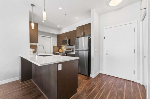 301-16 Auburn Bay Link Se, Calgary, AB - Indoor Photo Showing Kitchen