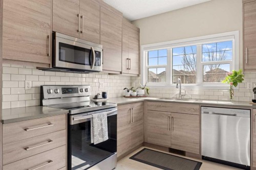 496 Nolan Hill Boulevard Nw, Calgary, AB - Indoor Photo Showing Kitchen With Stainless Steel Kitchen With Upgraded Kitchen