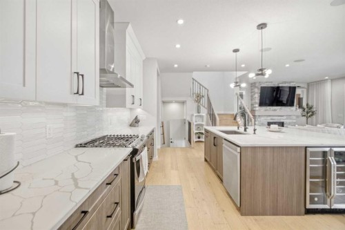 1104 Cranbrook Gardens Se, Calgary, AB - Indoor Photo Showing Kitchen With Upgraded Kitchen