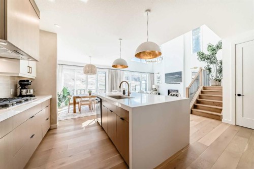 60 Cranbrook Cape Se, Calgary, AB - Indoor Photo Showing Kitchen With Upgraded Kitchen