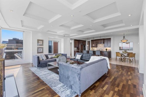 2801-910 5 Avenue Sw, Calgary, AB - Indoor Photo Showing Living Room