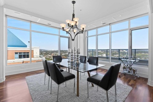 2801-910 5 Avenue Sw, Calgary, AB - Indoor Photo Showing Dining Room