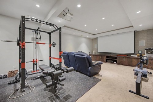 8 Ypres Lane Sw, Calgary, AB - Indoor Photo Showing Gym Room