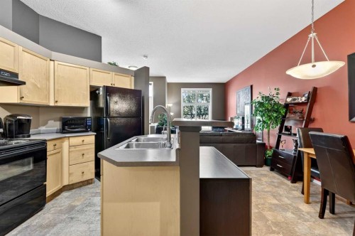 140 Promenade Way Se, Calgary, AB - Indoor Photo Showing Kitchen With Double Sink