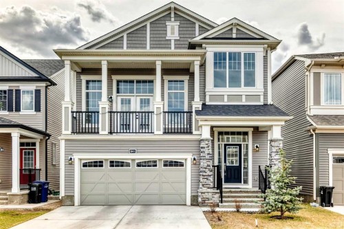 641 Windrow Manor Sw, Airdrie, AB - Outdoor With Deck Patio Veranda With Facade