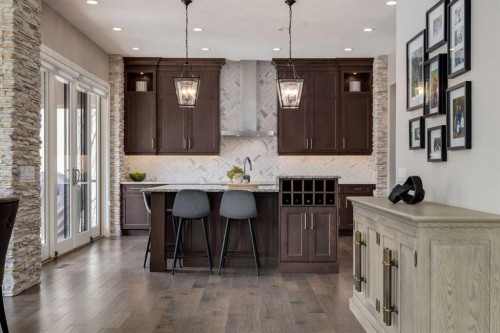 64 Mystic Ridge Way Sw, Calgary, AB - Indoor Photo Showing Kitchen With Upgraded Kitchen