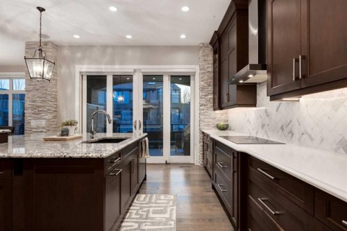64 Mystic Ridge Way Sw, Calgary, AB - Indoor Photo Showing Kitchen With Upgraded Kitchen