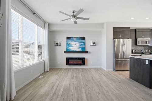 101 New Brighton Walk Se, Calgary, AB - Indoor With Fireplace