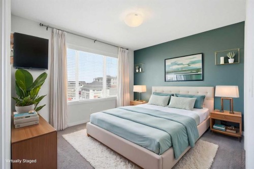 101 New Brighton Walk Se, Calgary, AB - Indoor Photo Showing Bedroom