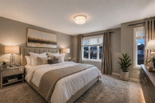 52 West Coach Court Sw, Calgary, AB - Indoor Photo Showing Bedroom