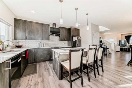 217 Masters Road Se, Calgary, AB - Indoor Photo Showing Kitchen With Upgraded Kitchen
