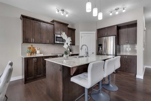 175 Brightoncrest Point Se, Calgary, AB - Indoor Photo Showing Kitchen With Upgraded Kitchen