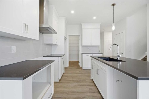 229 Dawson Wharf Road, Chestermere, AB - Indoor Photo Showing Kitchen With Upgraded Kitchen