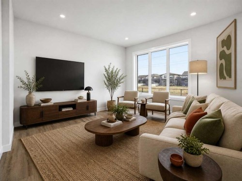 229 Dawson Wharf Road, Chestermere, AB - Indoor Photo Showing Living Room