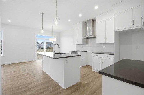 229 Dawson Wharf Road, Chestermere, AB - Indoor Photo Showing Kitchen With Upgraded Kitchen