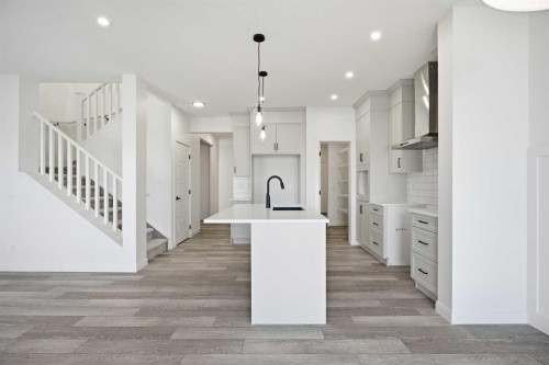 260 Dawson Wharf Crescent, Chestermere, AB - Indoor Photo Showing Kitchen With Upgraded Kitchen