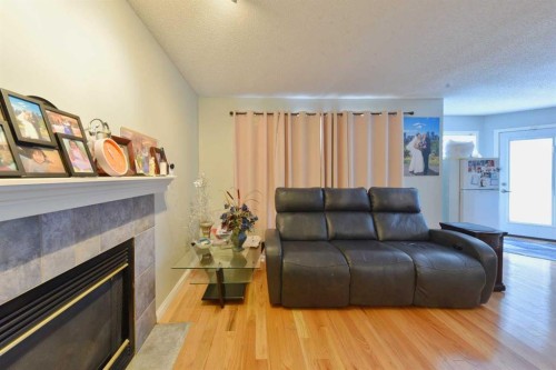 105 Coral Springs Close Ne, Calgary, AB - Indoor Photo Showing Living Room With Fireplace