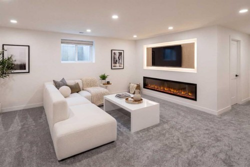 88 Cheyenne Crescent Nw, Calgary, AB - Indoor Photo Showing Living Room With Fireplace