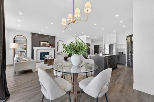 85 Boulder Creek Manor Se, Langdon, AB - Indoor Photo Showing Dining Room