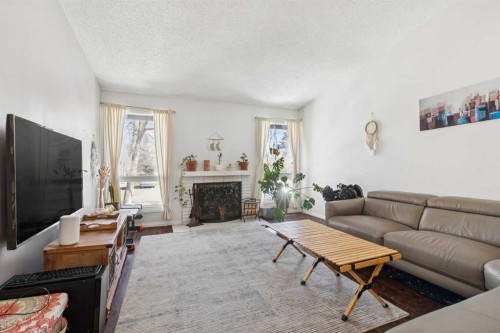 28 Templegreen Bay Ne, Calgary, AB - Indoor Photo Showing Living Room With Fireplace