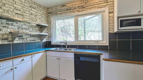 5924 Bow Crescent Nw, Calgary, AB - Indoor Photo Showing Kitchen With Double Sink