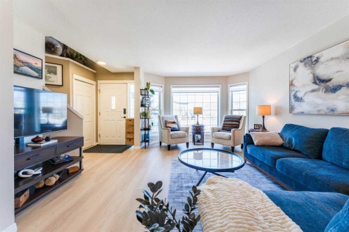 217 Martin Crossing Way Ne, Calgary, AB - Indoor Photo Showing Living Room
