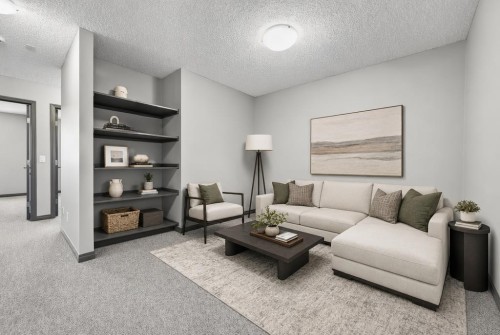 19 Auburn Crest Manor Se, Calgary, AB - Indoor Photo Showing Living Room