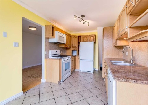 2514 16 Street Se, Calgary, AB - Indoor Photo Showing Kitchen With Double Sink