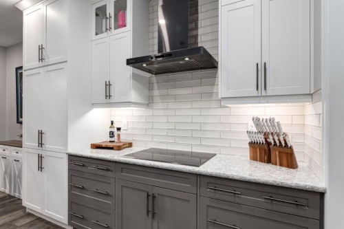 166 Osborne Common Sw, Airdrie, AB - Indoor Photo Showing Kitchen With Upgraded Kitchen