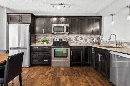 86 Elgin Meadows Gardens Se, Calgary, AB - Indoor Photo Showing Kitchen With Stainless Steel Kitchen With Upgraded Kitchen