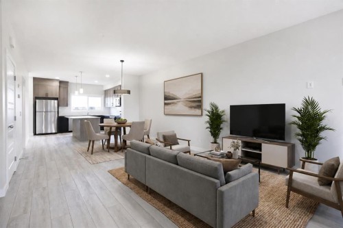 313 Cobblestone Gate Sw, Airdrie, AB - Indoor Photo Showing Living Room