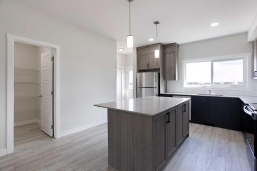 313 Cobblestone Gate Sw, Airdrie, AB - Indoor Photo Showing Kitchen With Stainless Steel Kitchen With Upgraded Kitchen