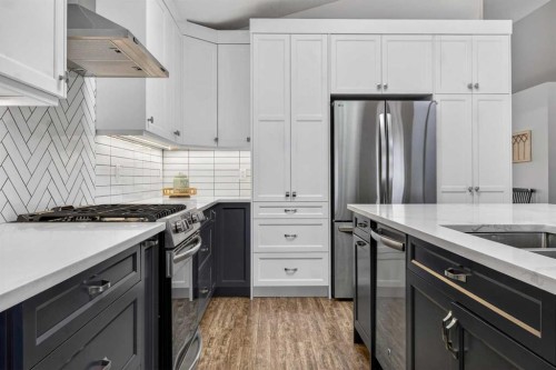 811 Boulder Creek Drive Se, Langdon, AB - Indoor Photo Showing Kitchen With Stainless Steel Kitchen With Upgraded Kitchen