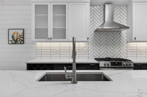 811 Boulder Creek Drive Se, Langdon, AB - Indoor Photo Showing Kitchen With Stainless Steel Kitchen