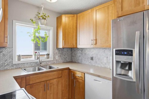 111 Shawglen Road Sw, Calgary, AB - Indoor Photo Showing Kitchen With Double Sink