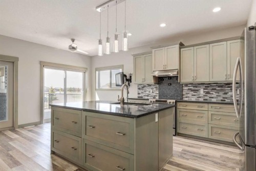 102 Speargrass Crescent, Carseland, AB - Indoor Photo Showing Kitchen With Upgraded Kitchen
