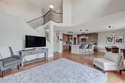 196 Hawkmere Way, Chestermere, AB - Indoor Photo Showing Living Room
