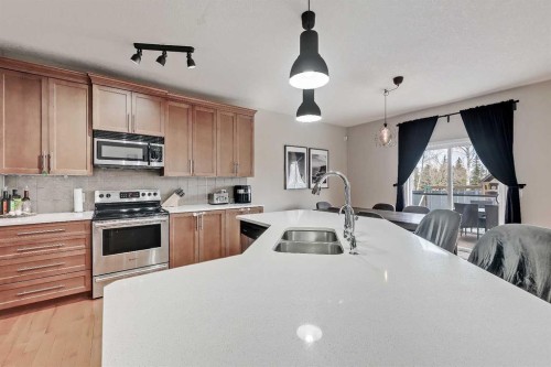 196 Hawkmere Way, Chestermere, AB - Indoor Photo Showing Kitchen With Double Sink