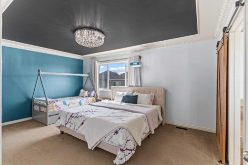 507 Windbrook Heights Sw, Airdrie, AB - Indoor Photo Showing Bedroom