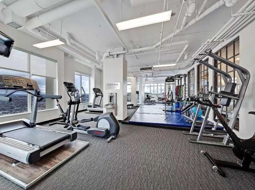 1901-930 6 Avenue Sw, Calgary, AB - Indoor Photo Showing Gym Room