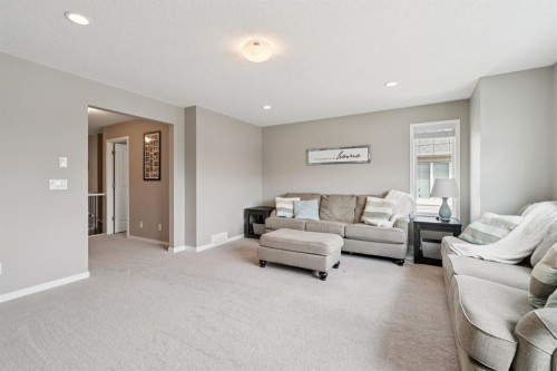 80 Brightoncrest Point Se, Calgary, AB - Indoor Photo Showing Living Room